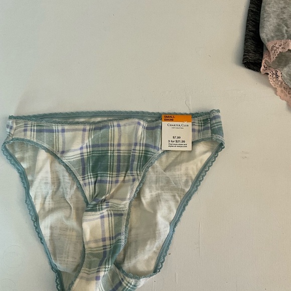 5 pairs of various styles of underwear New with tagSet - Plaid, Gray, Teal, Pink - Picture 2 of 6